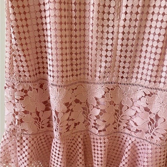 Talbots | Dresses | Pink Midi Dress By Talbots Lace | Poshmark